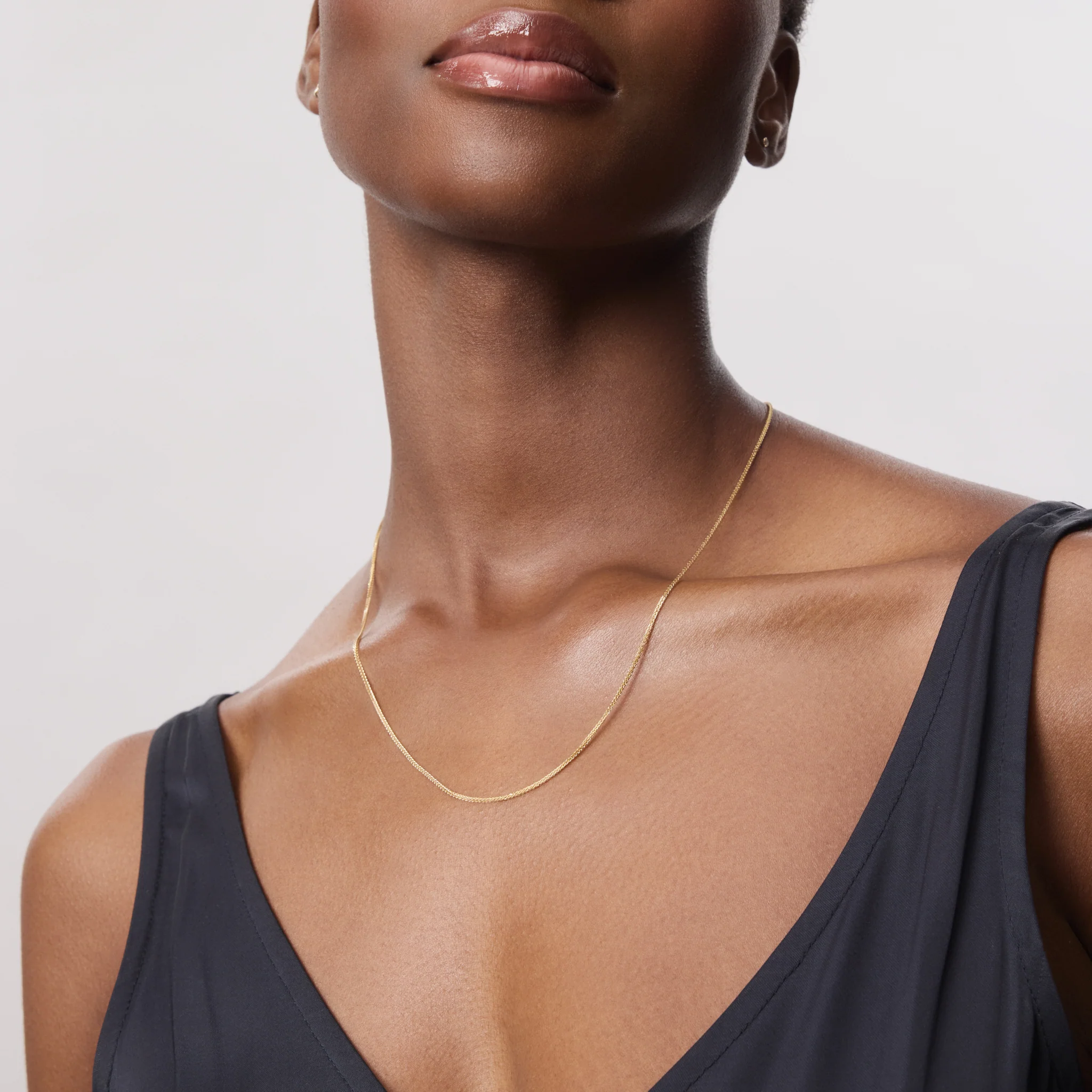10k Dainty Wheat Chain - Image 4