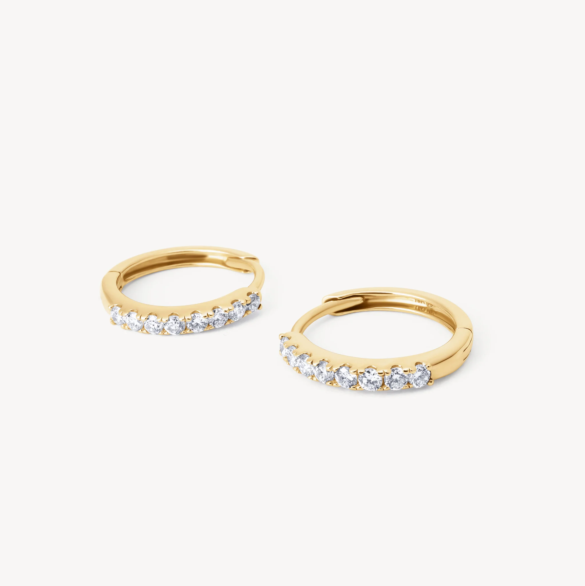 Lab Diamond Hoop Earrings - Image 4