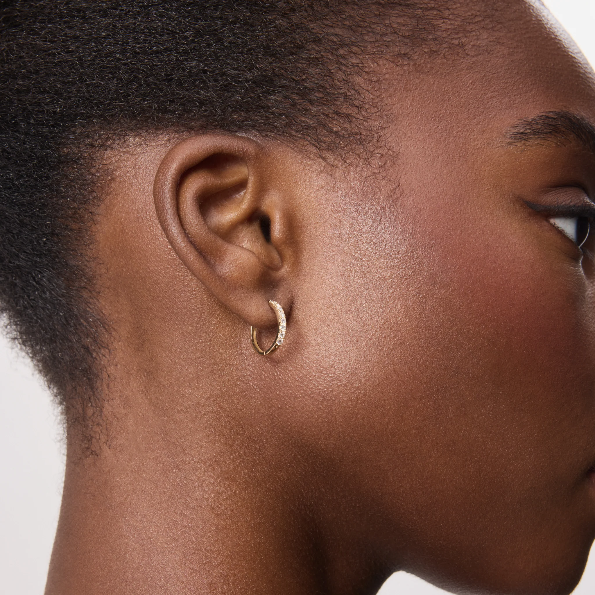 Lab Diamond Hoop Earrings - Image 5