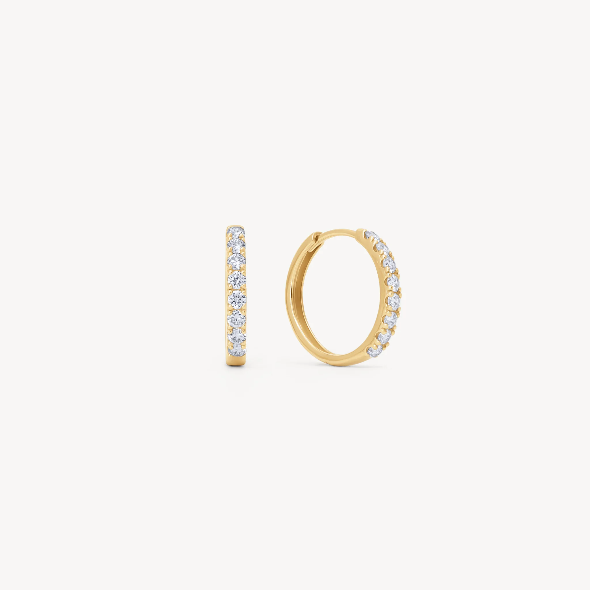 Lab Diamond Hoop Earrings - Image 6