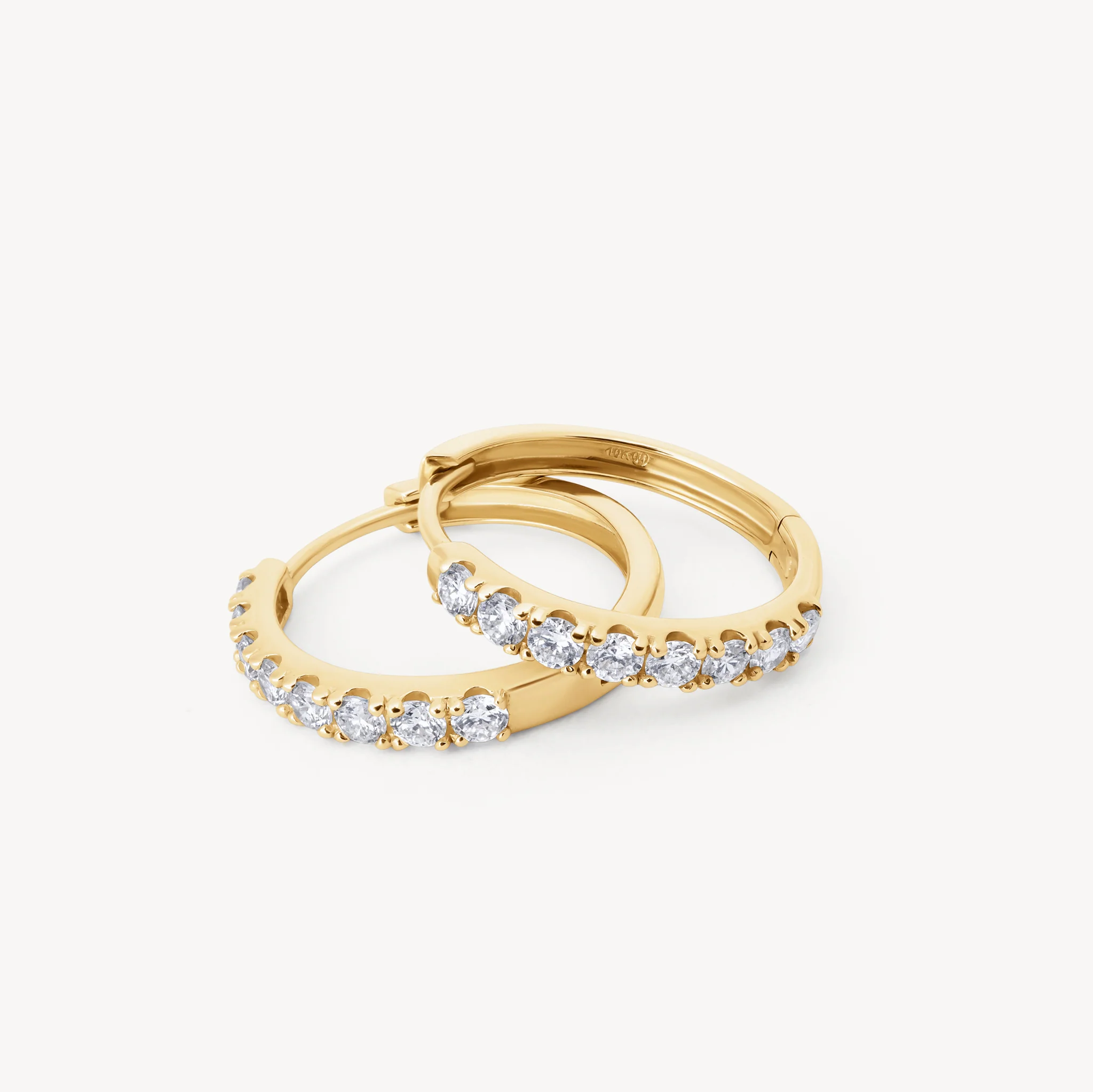 Lab Diamond Hoop Earrings - Image 7