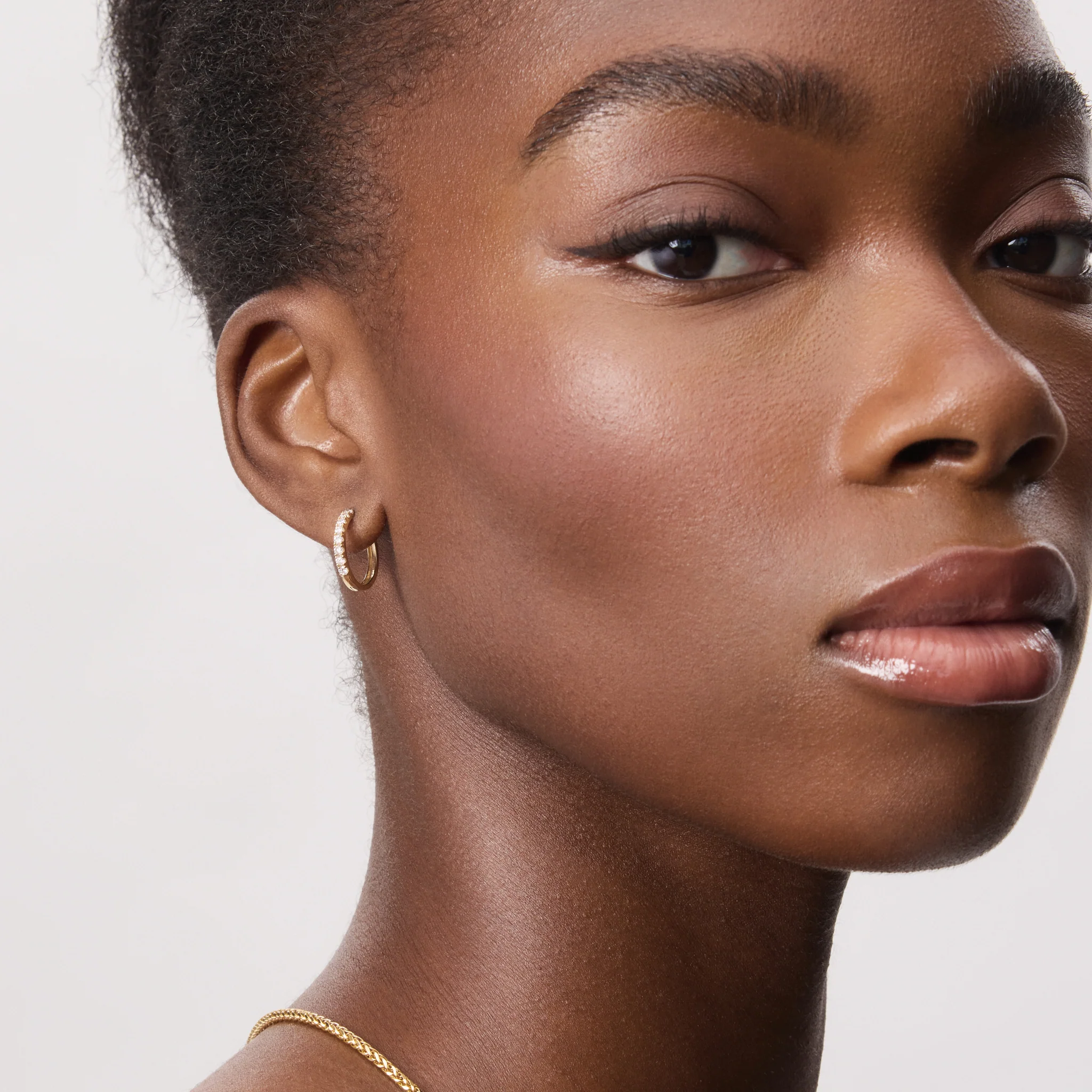 Lab Diamond Hoop Earrings - Image 8