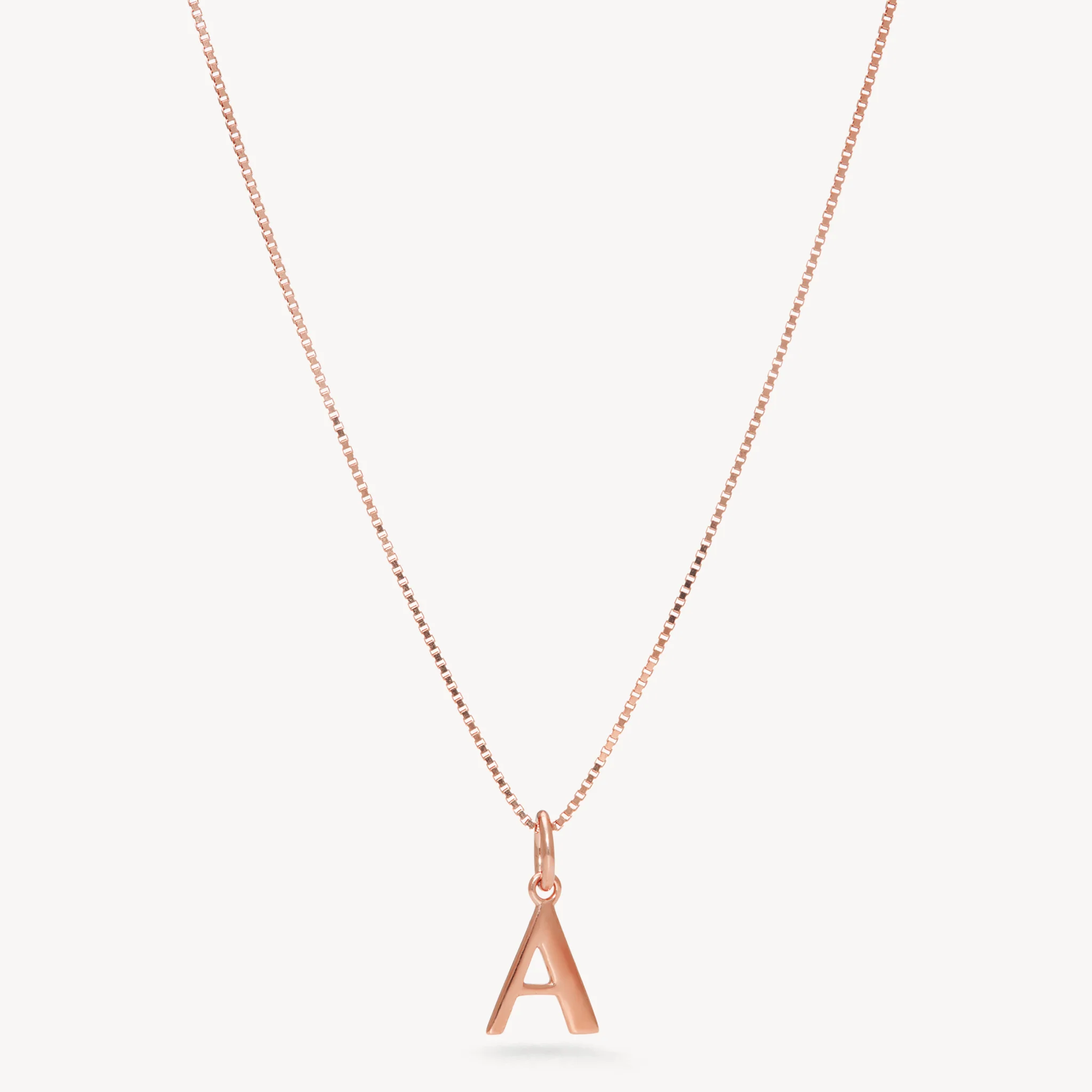 14k Rose Gold Vermeil Letter Necklace
