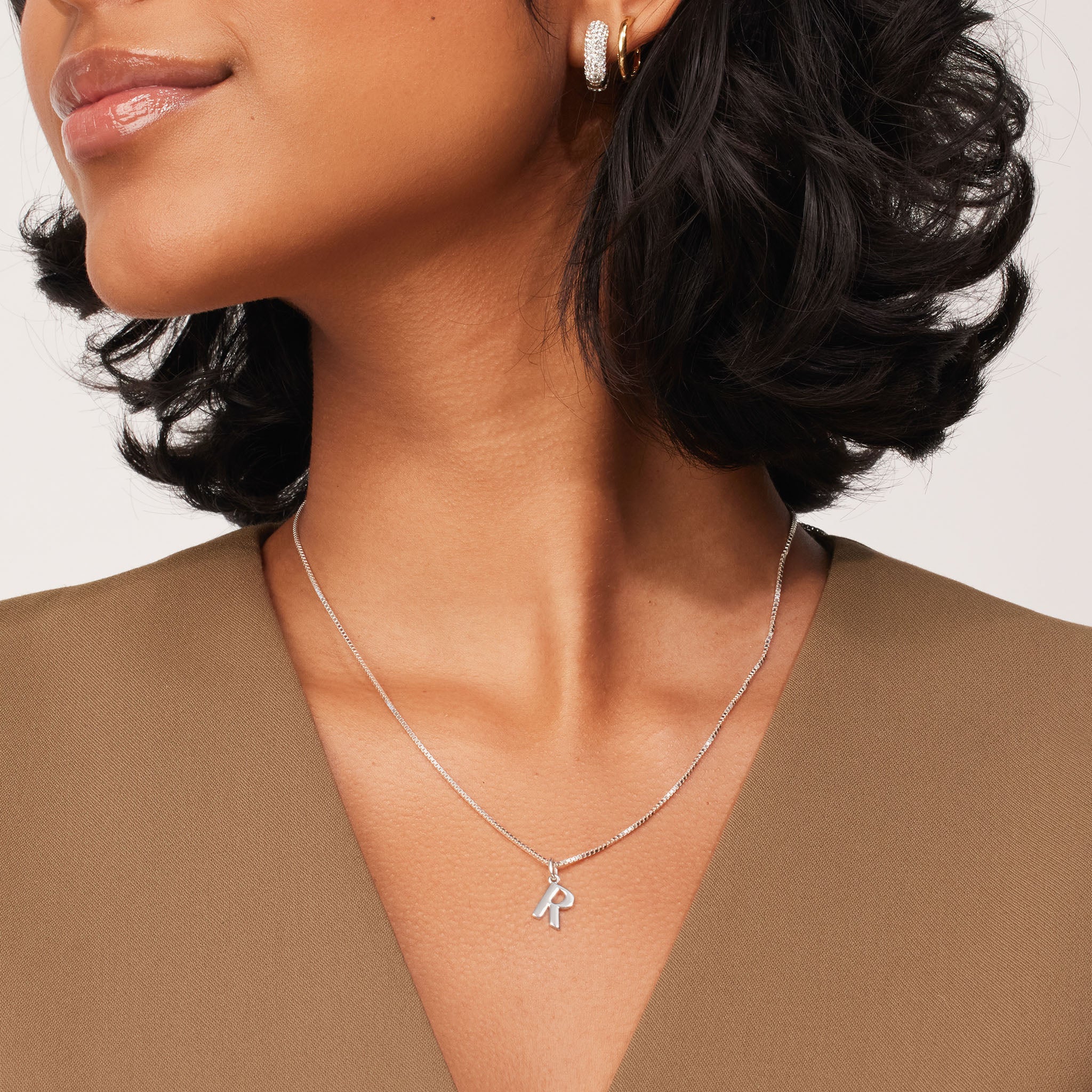 Sterling Silver Letter Necklace - Image 3