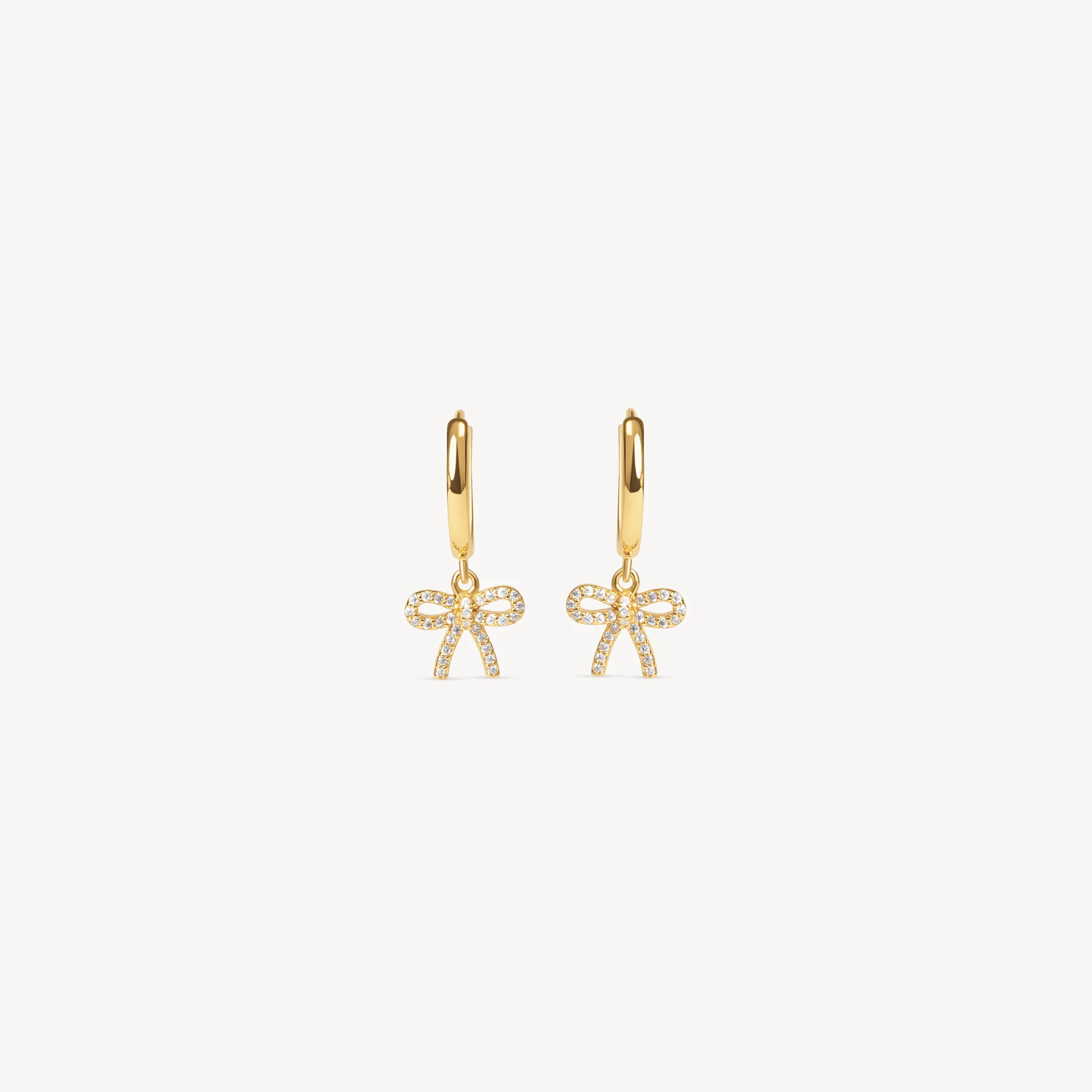 Baby Bow Hoop Earrings - Image 4