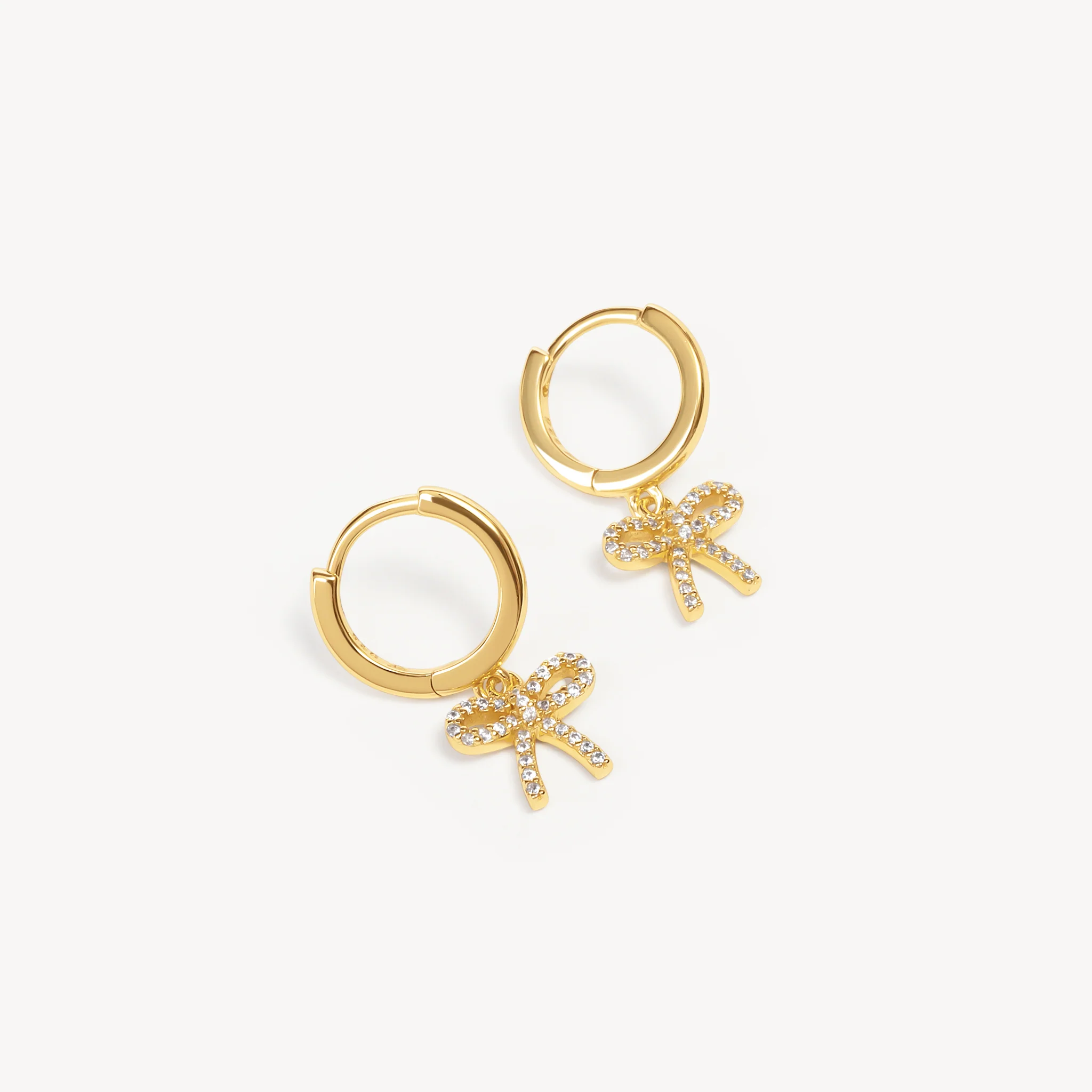 Baby Bow Hoop Earrings - Image 5