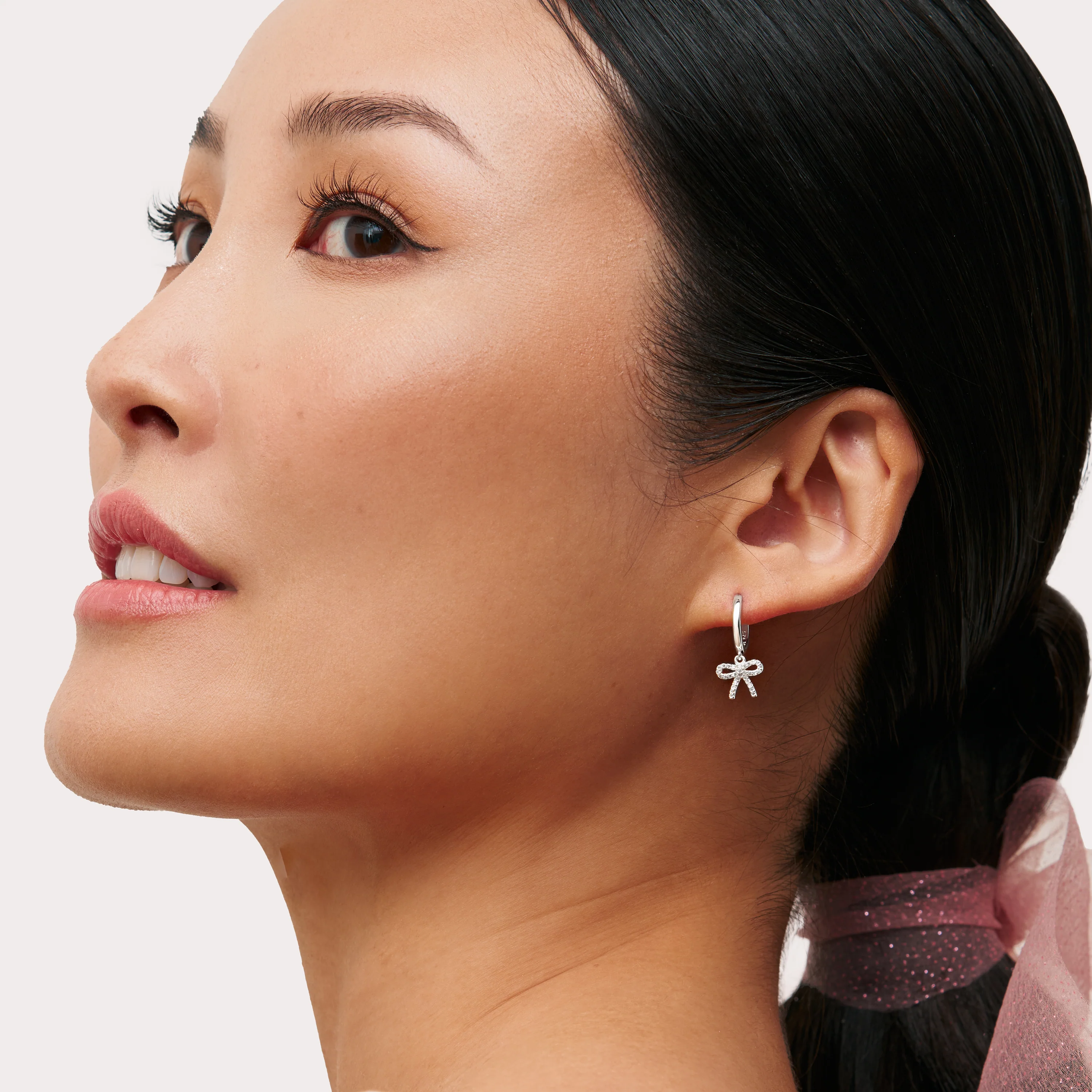 Baby Bow Hoop Earrings - Image 7