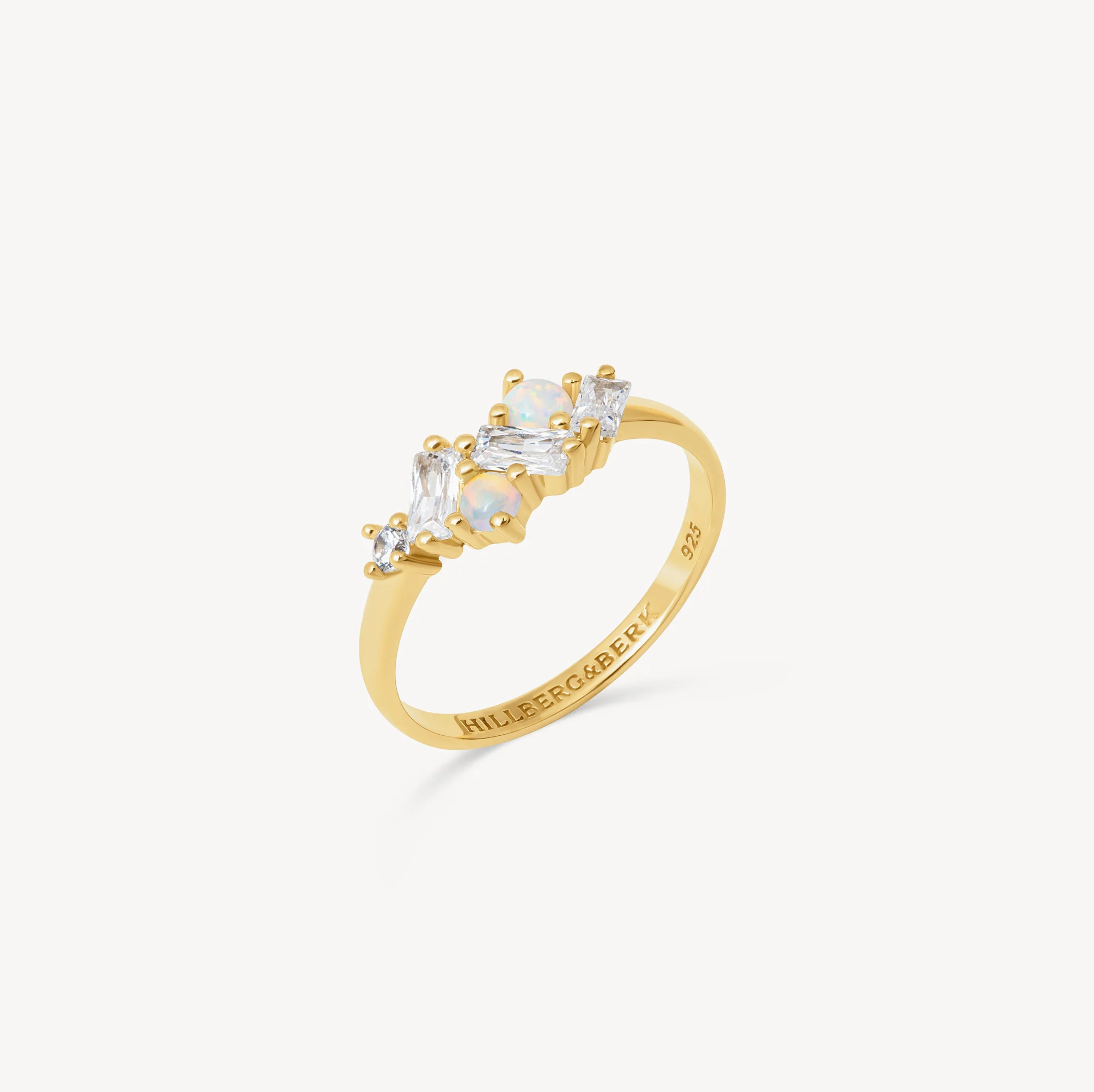 Baguette Opal Cluster Stacking Ring - Image 4