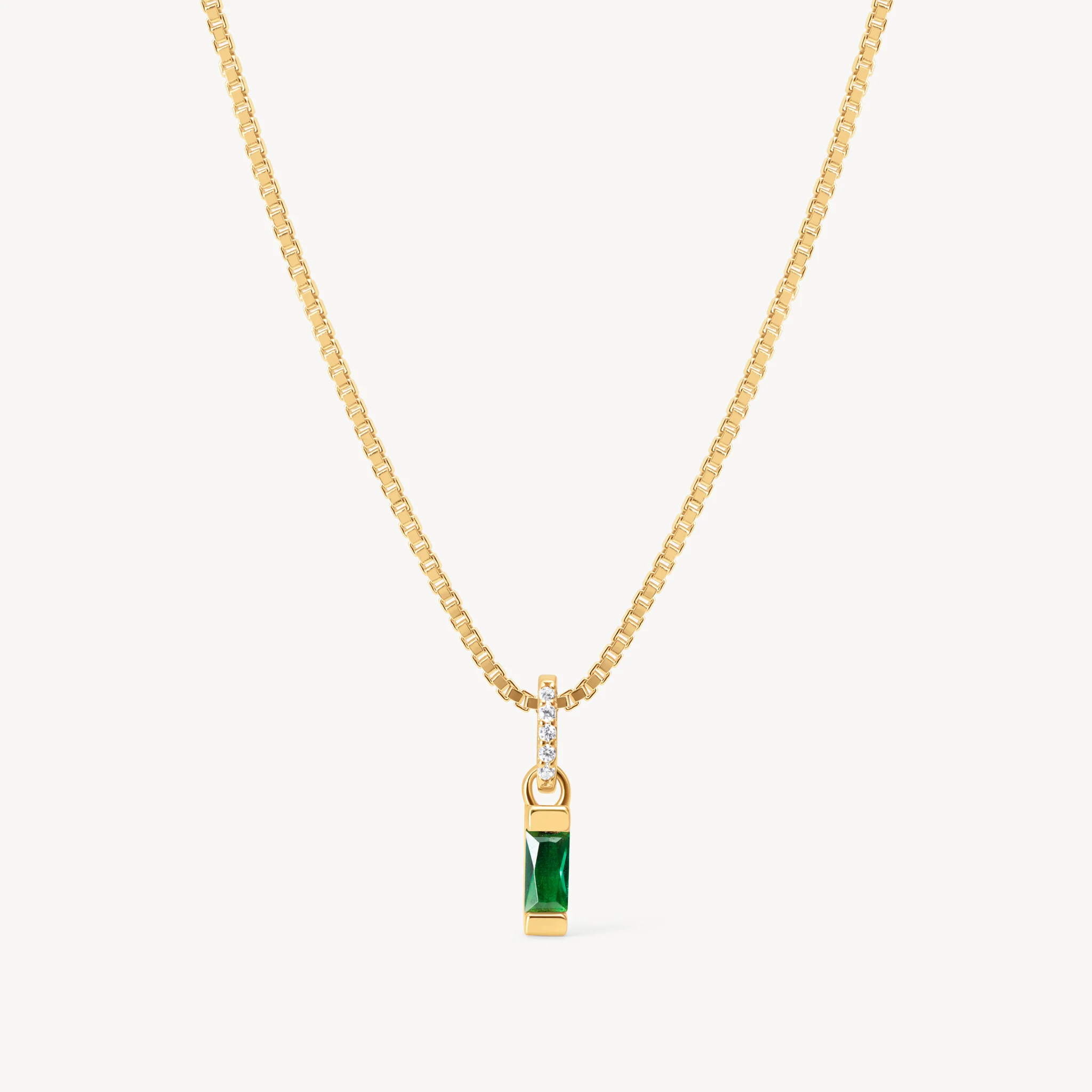 Birthstone Baguette Necklace - Image 13