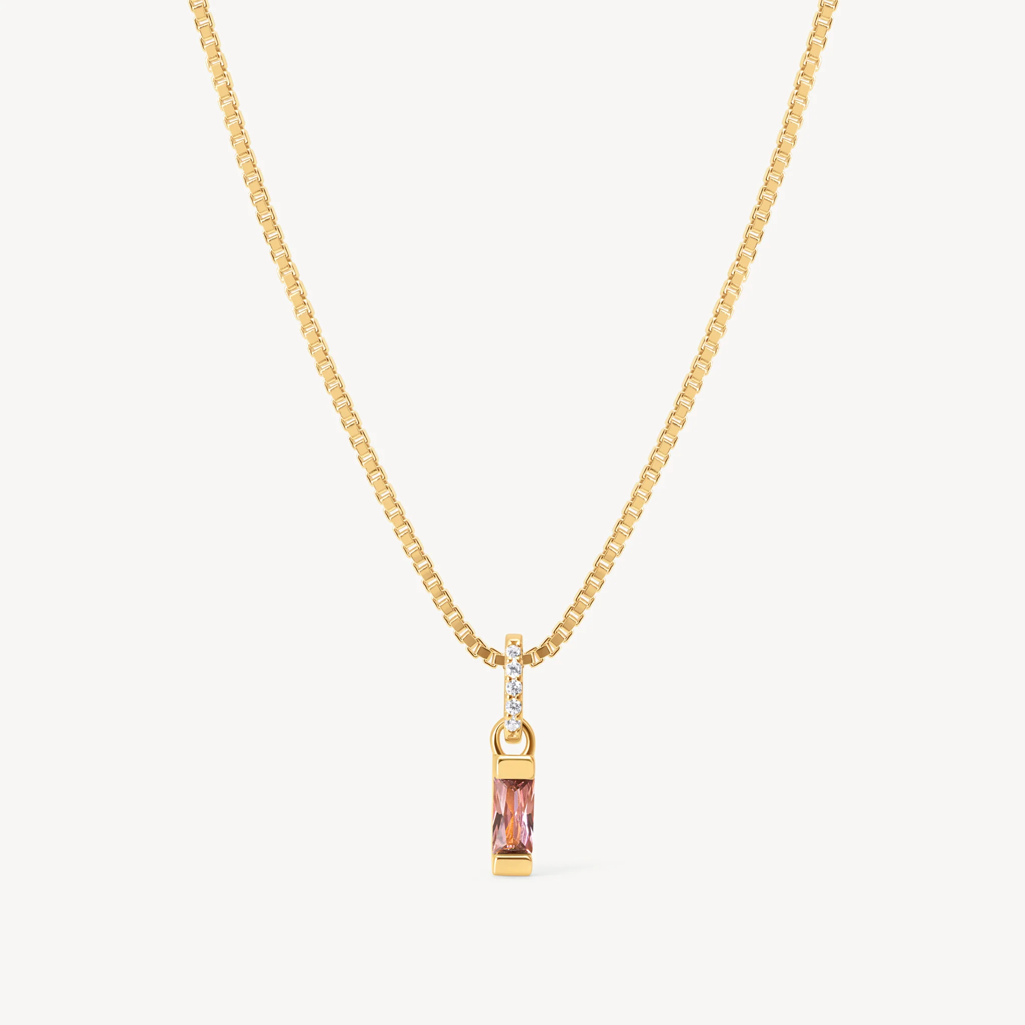 Birthstone Baguette Necklace - Image 15