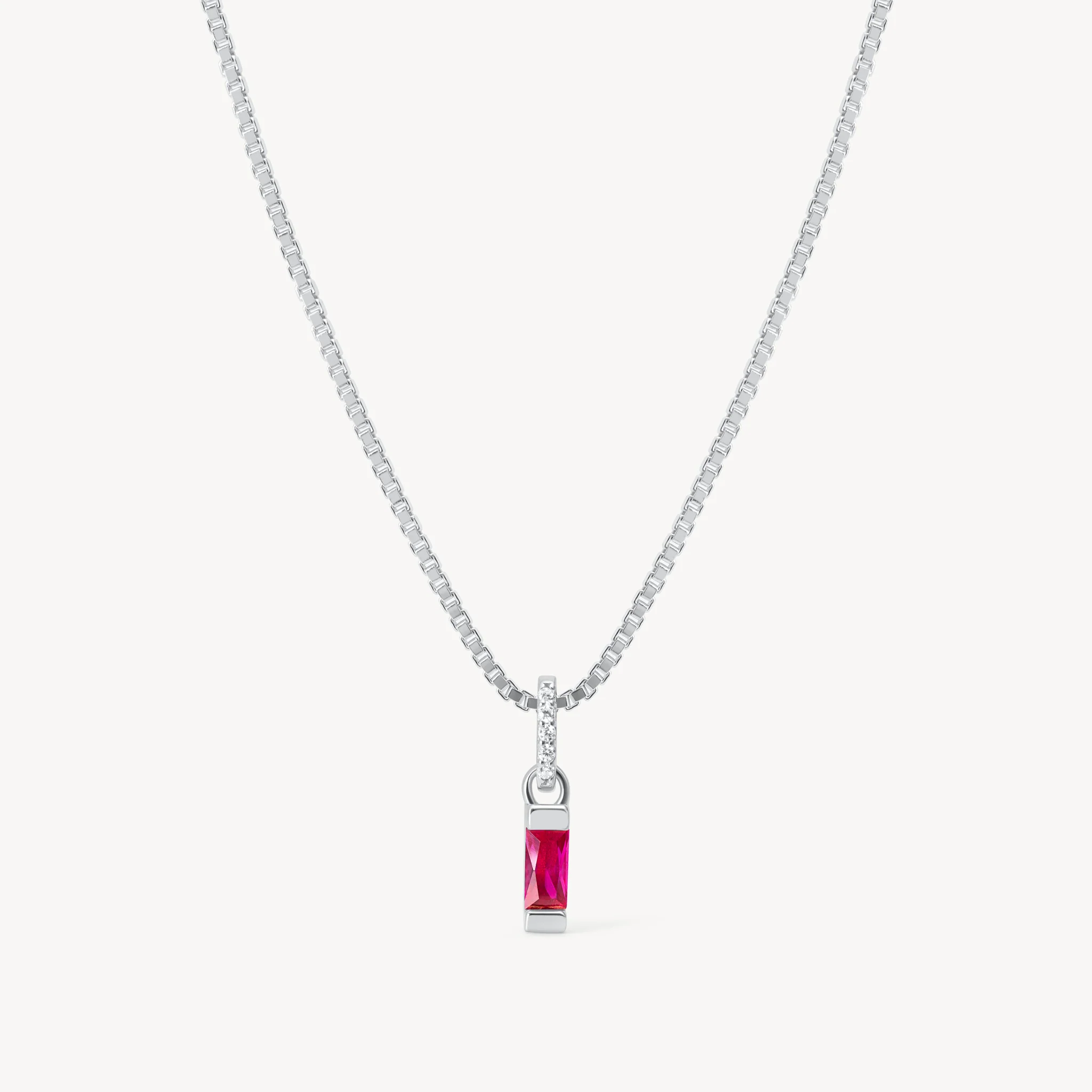 Birthstone Baguette Necklace - Image 18