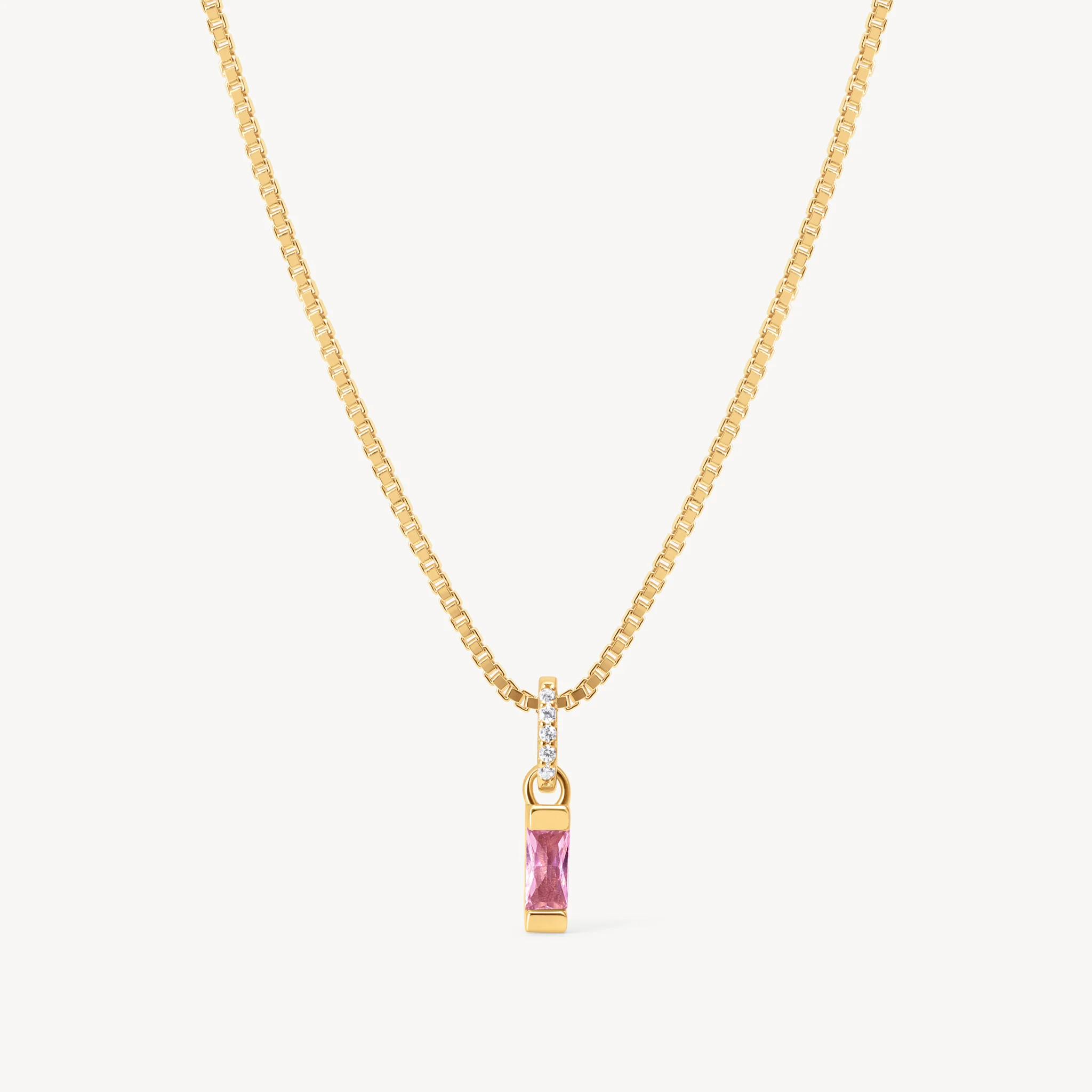 Birthstone Baguette Necklace - Image 23