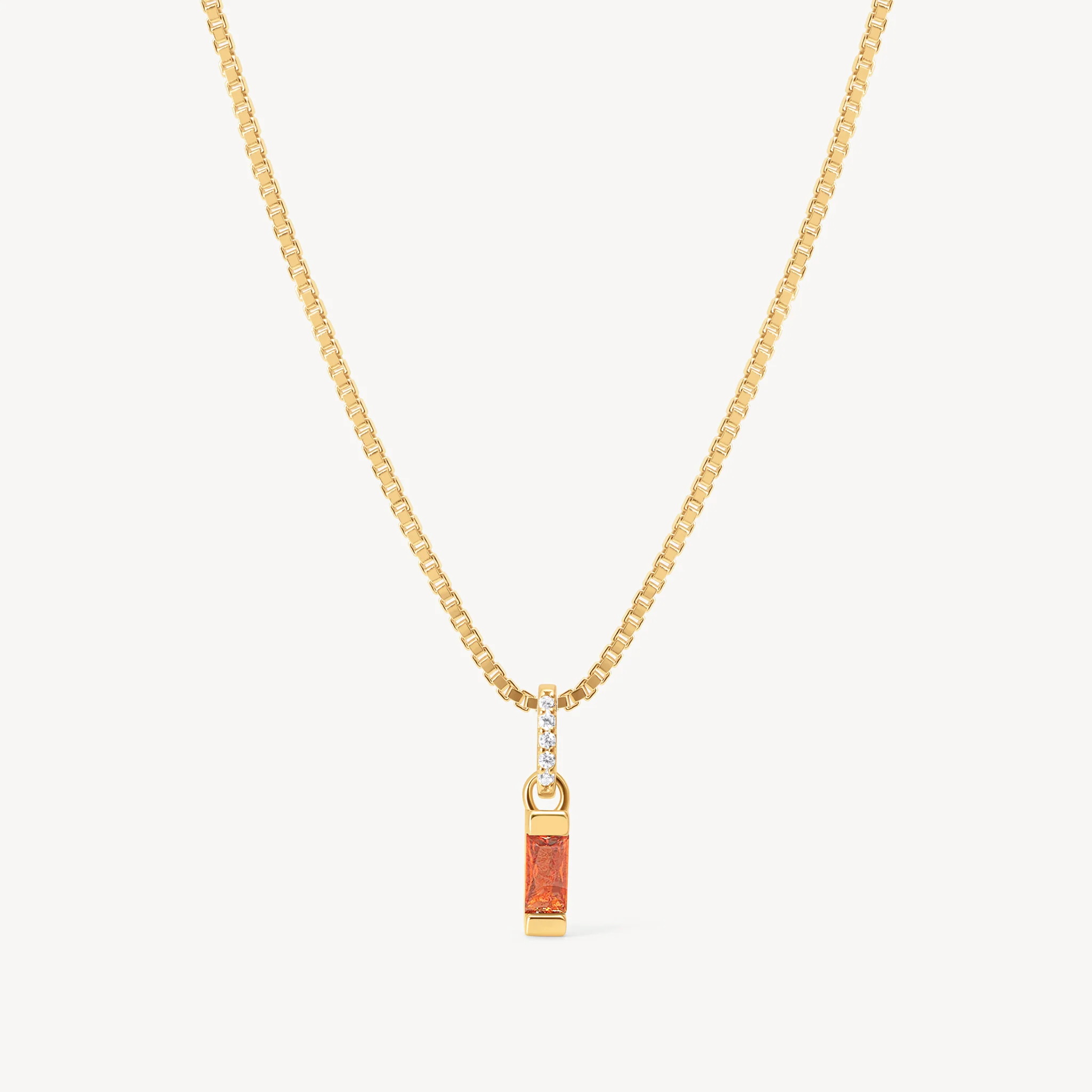 Birthstone Baguette Necklace - Image 5