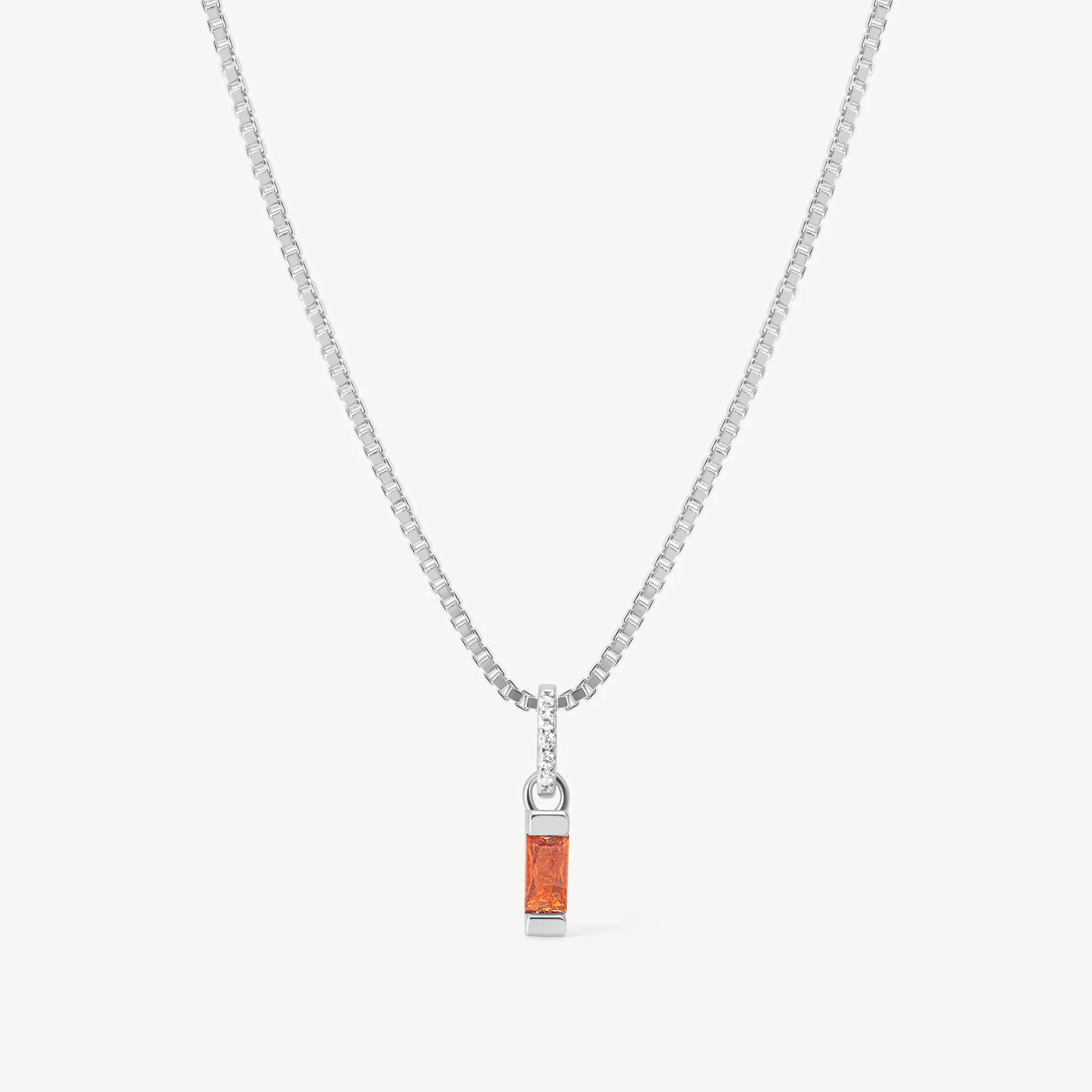 Birthstone Baguette Necklace - Image 6