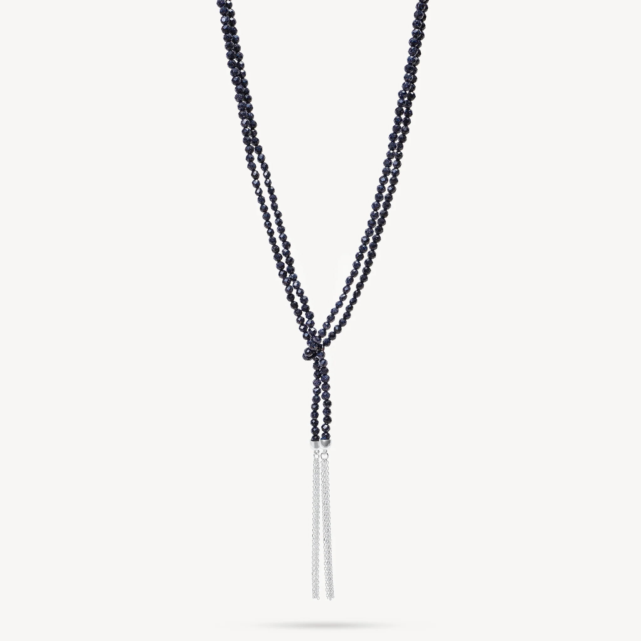 Blue Sandstone Lariat Necklace