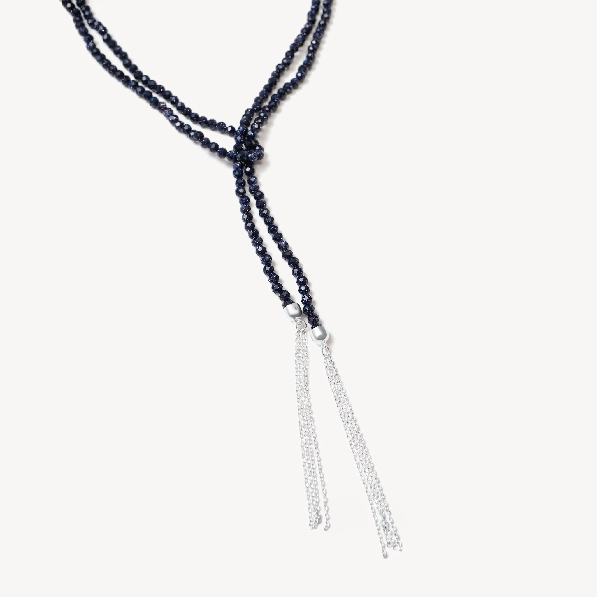 Blue Sandstone Lariat Necklace - Image 3