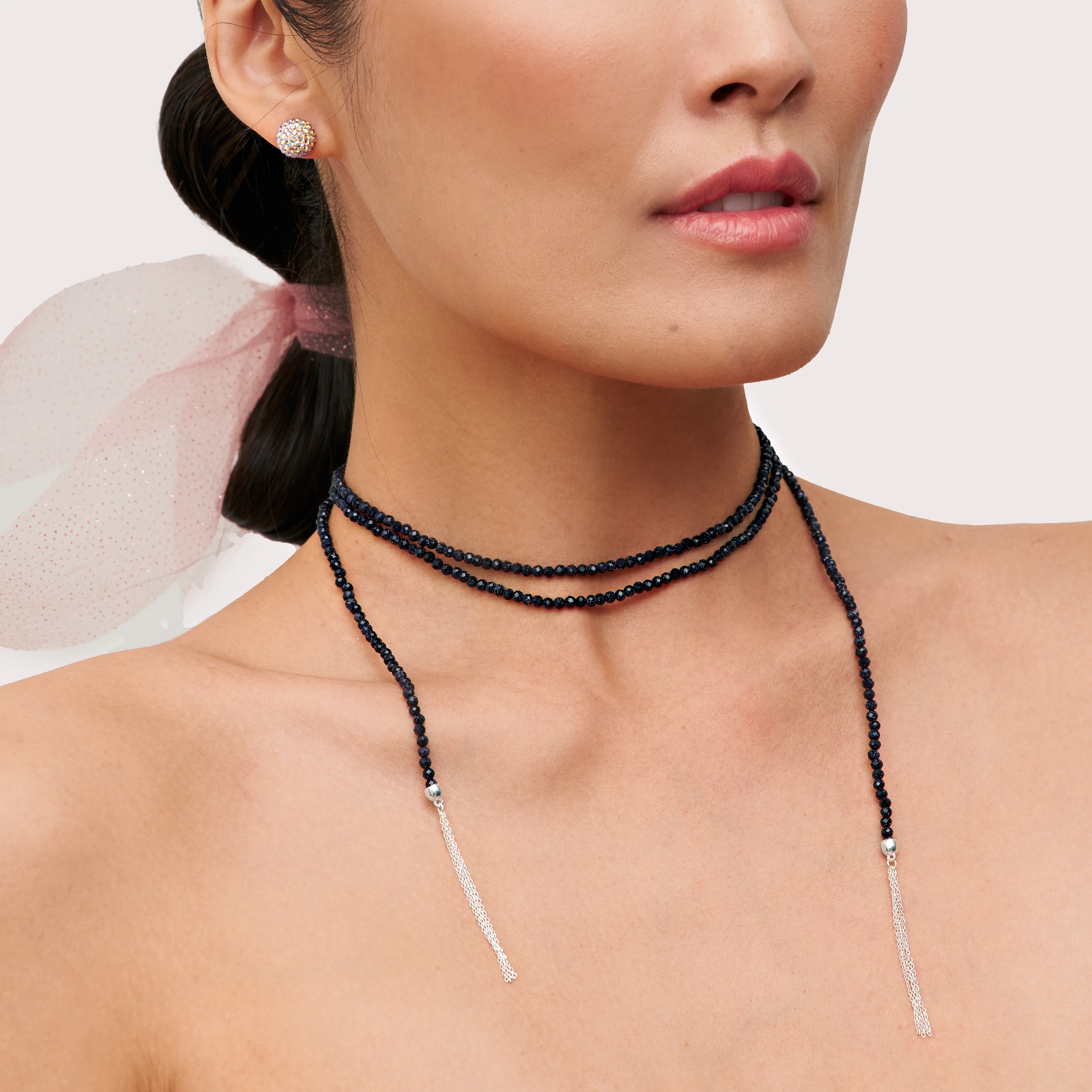 Blue Sandstone Lariat Necklace - Image 8