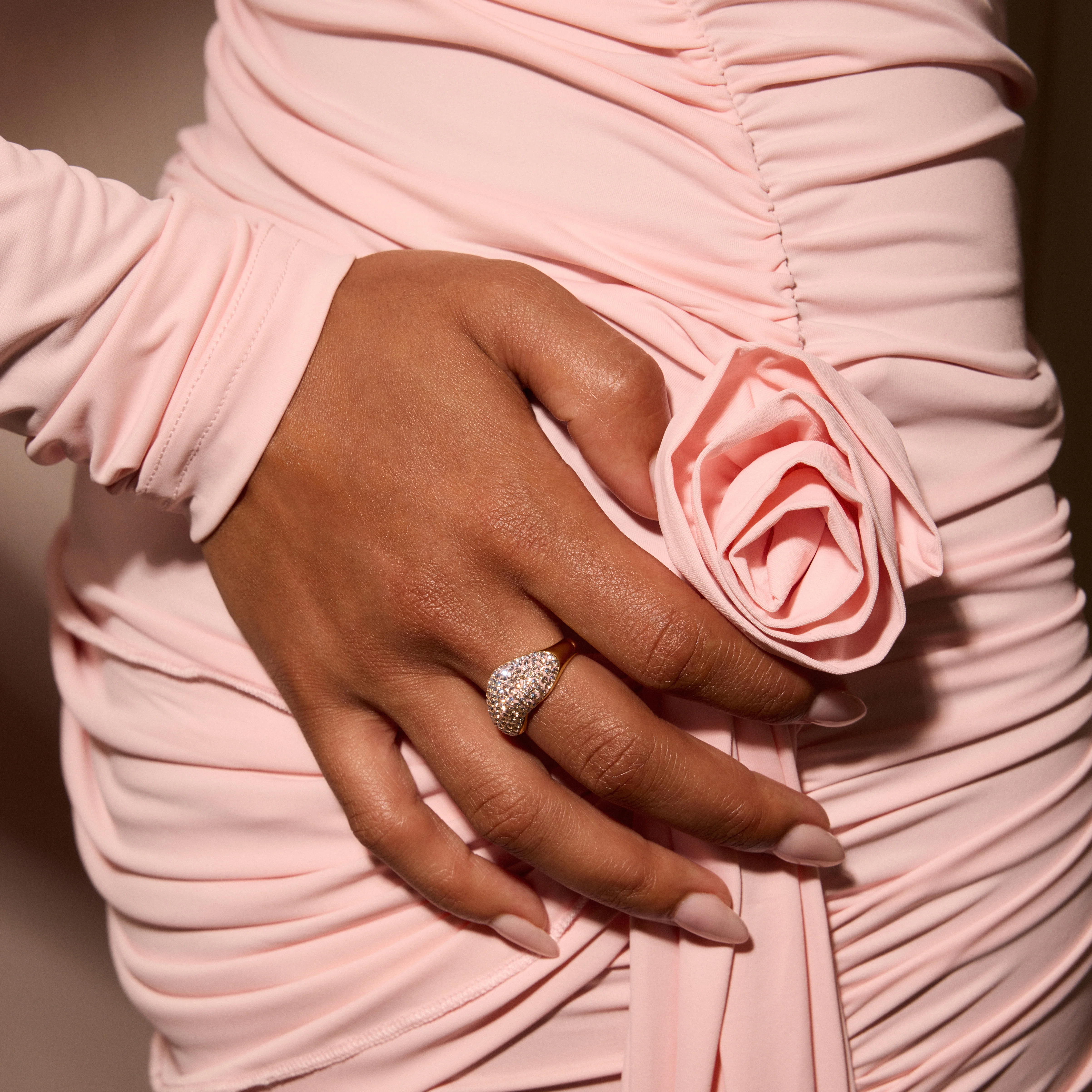 Champagne Sparkle Wave Ring - Image 3