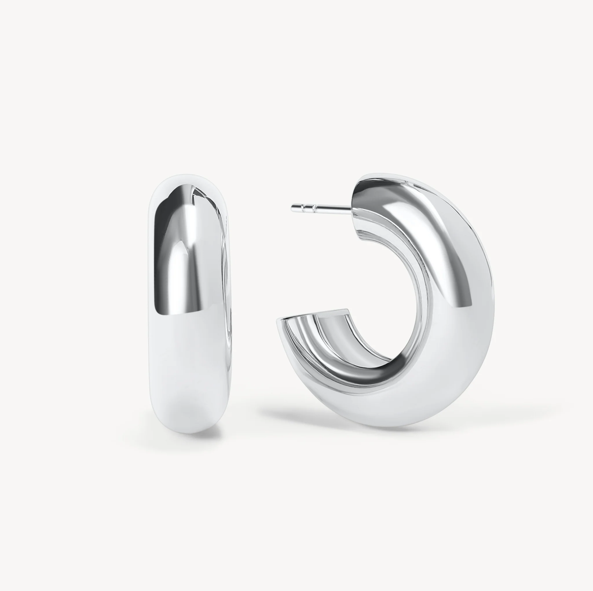 Chunky Statement Hoop Earrings - Image 5