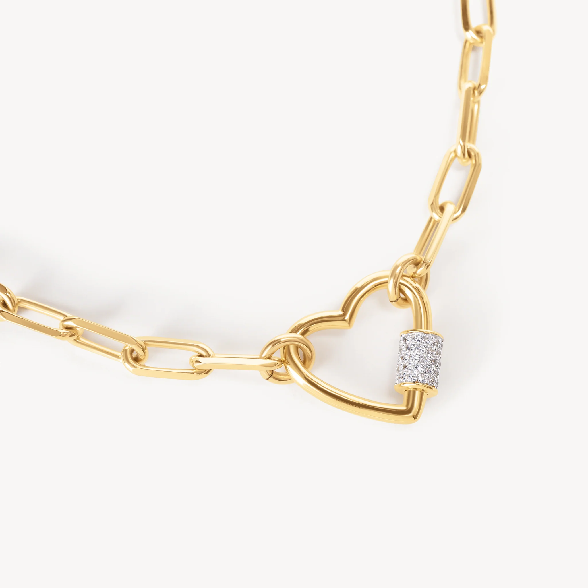 Heart Carabiner Twist Link Charm Holder - Image 4