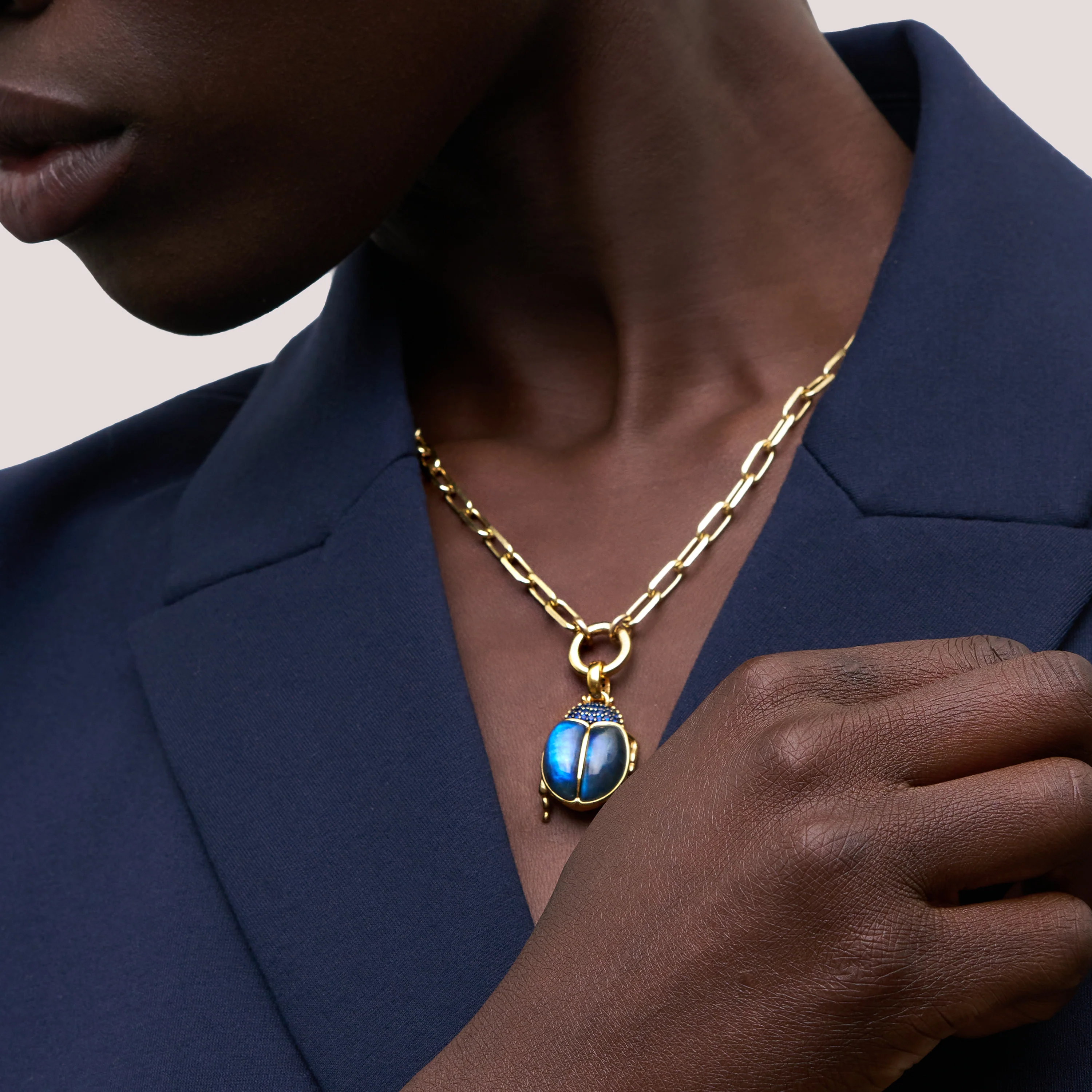 Labradorite Beetle Charm - Image 3