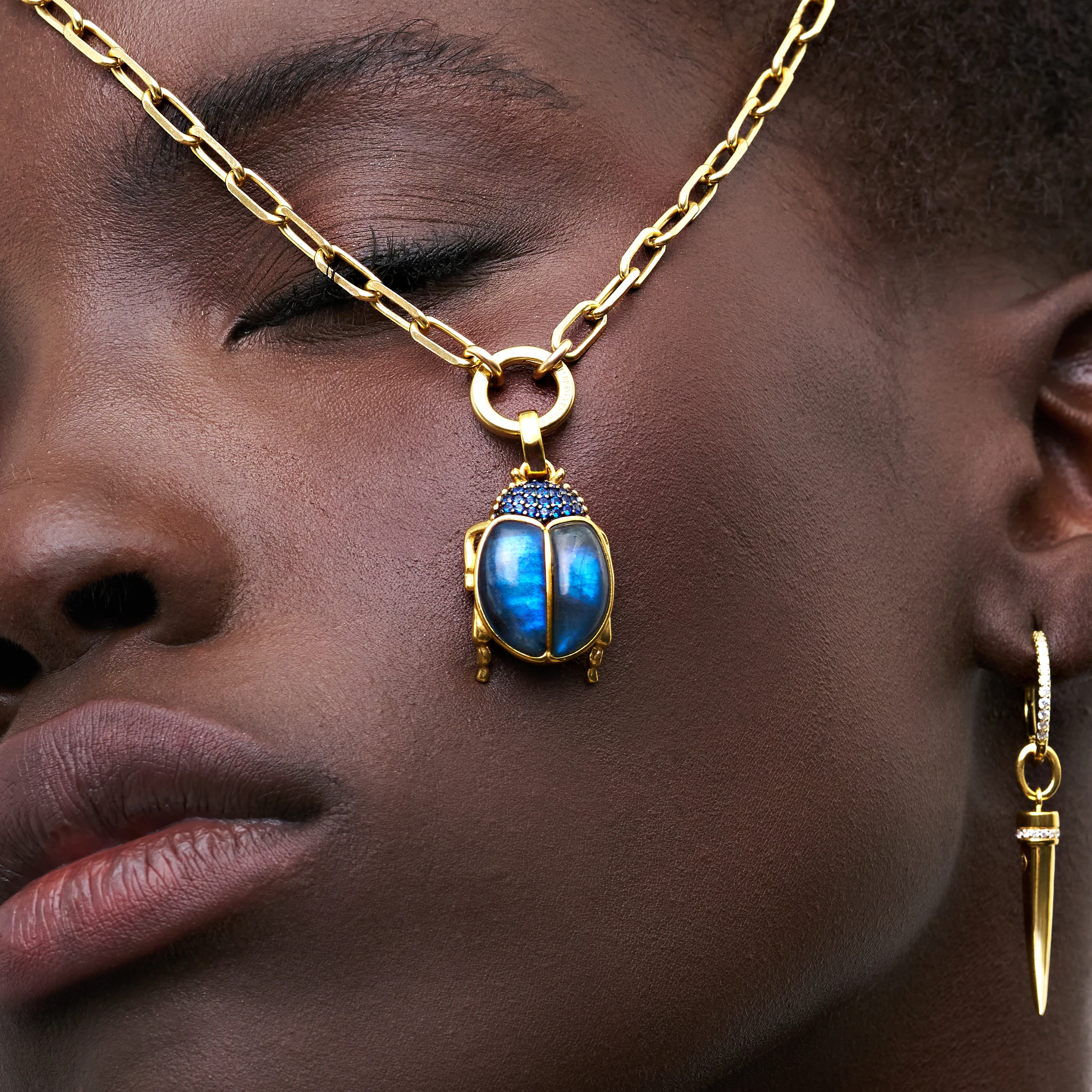 Labradorite Beetle Charm - Image 4