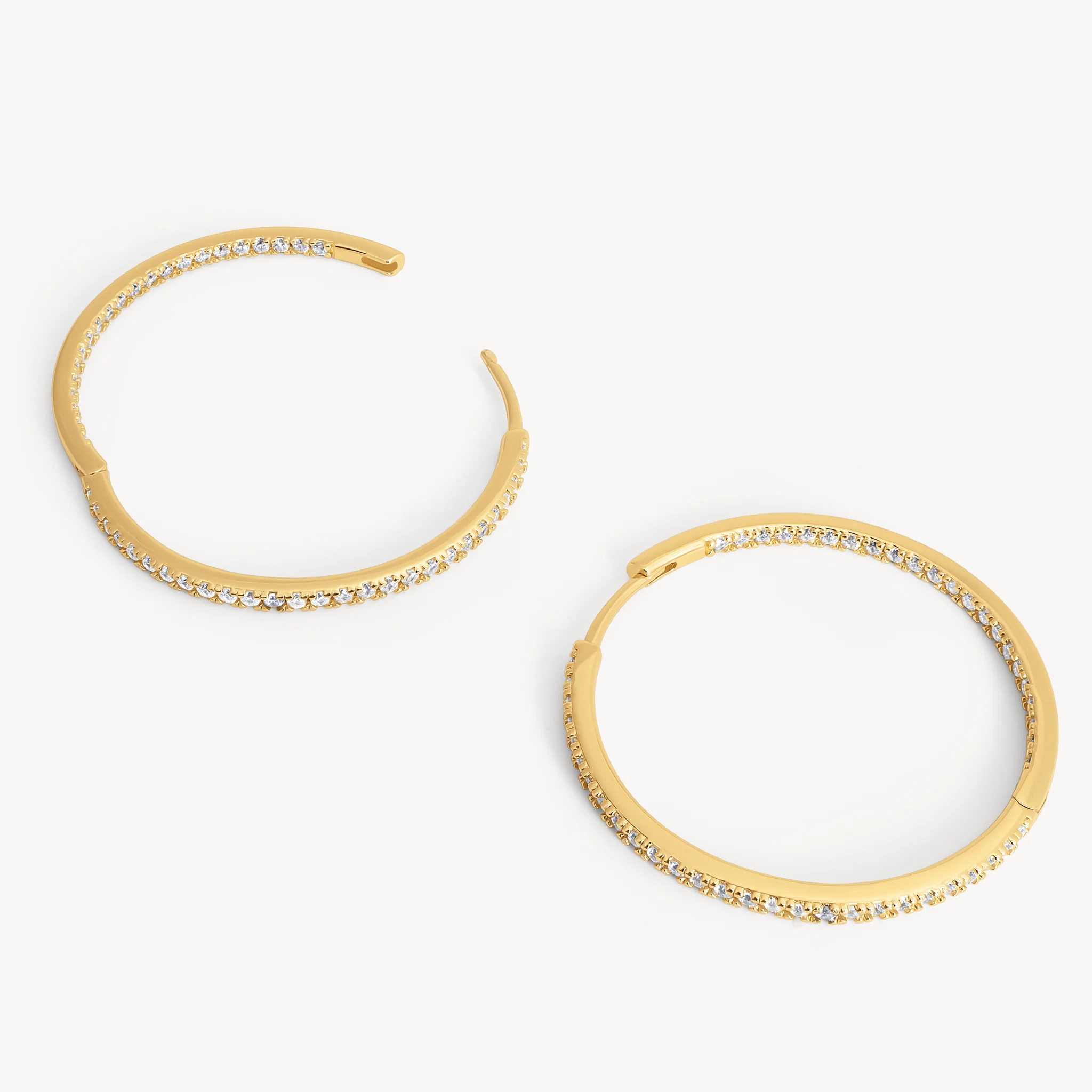 Large Pavé Hoop Earrings - Image 5