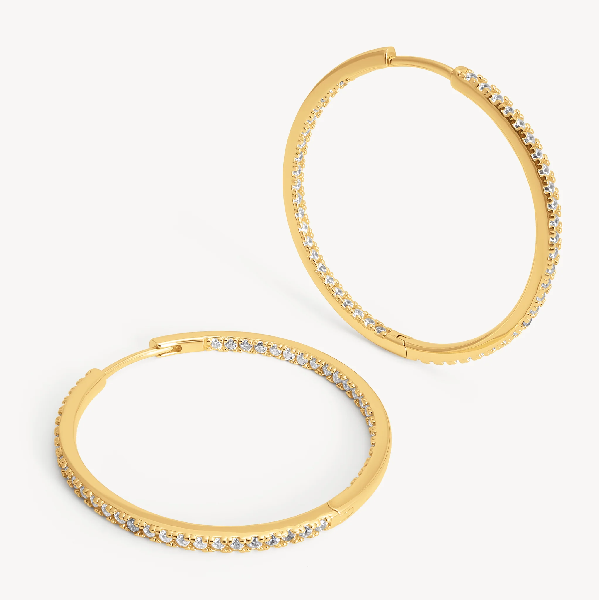 Large Pavé Hoop Earrings - Image 6