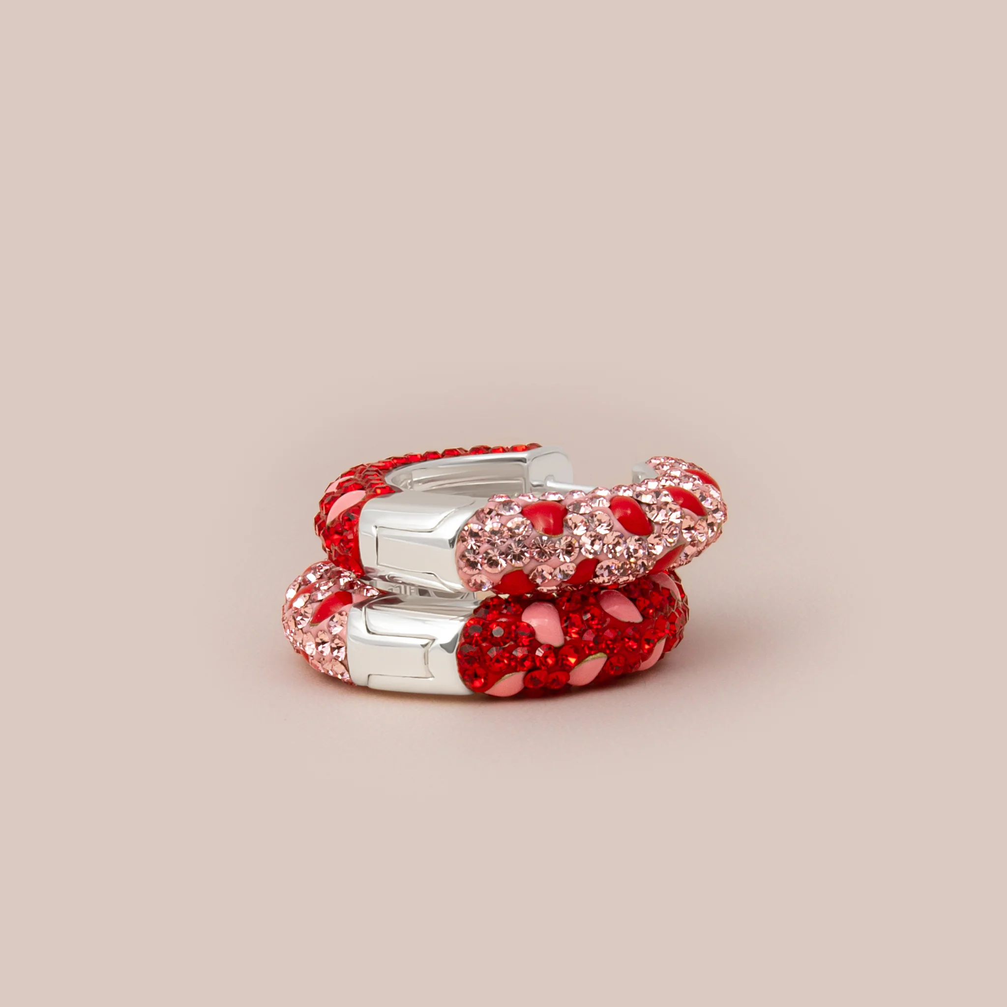 Lovestruck Medium Sparkle Reversible Hoop Earrings - Image 6