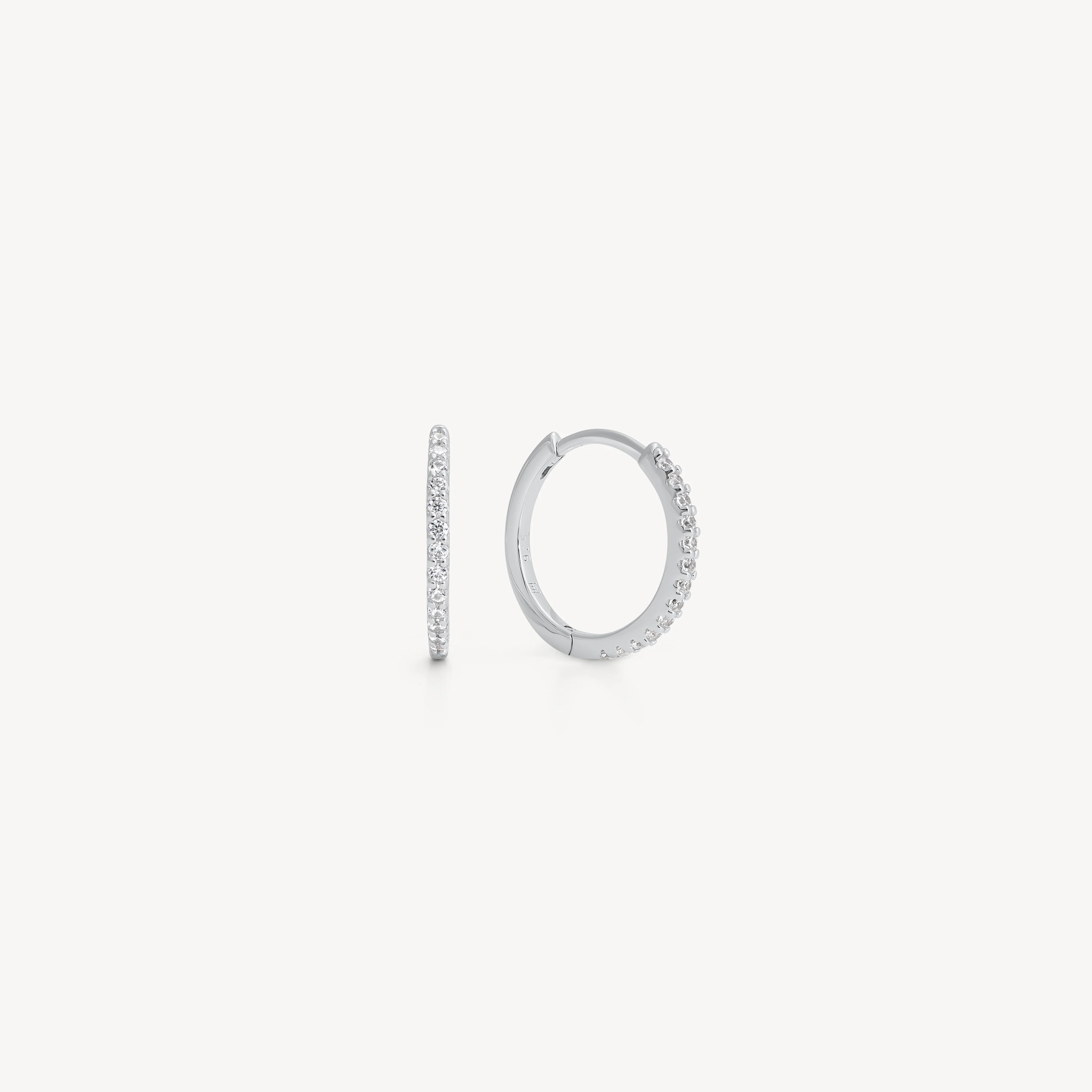 Small Pavé Hoop Earrings - Image 12