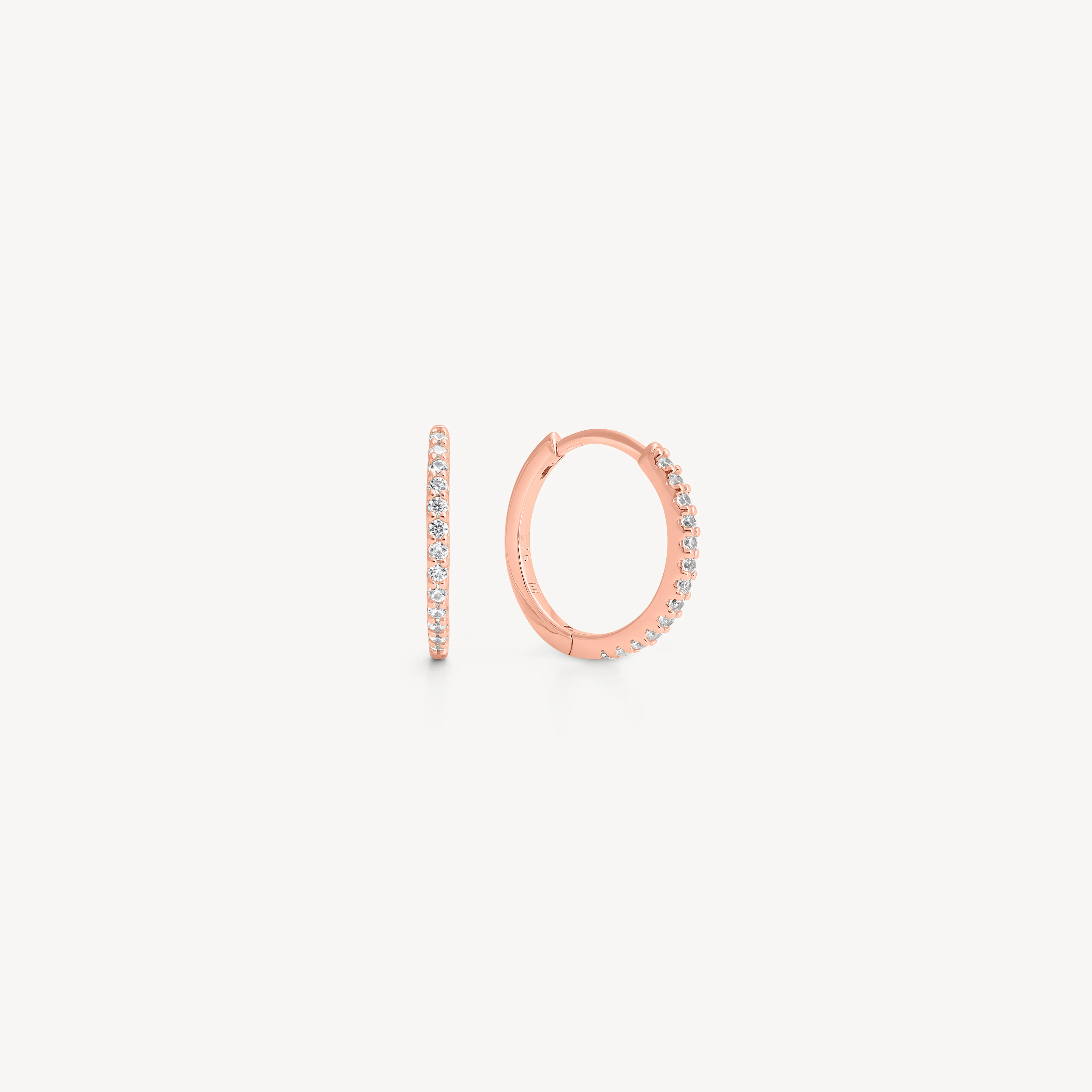 Small Pavé Hoop Earrings - Image 6
