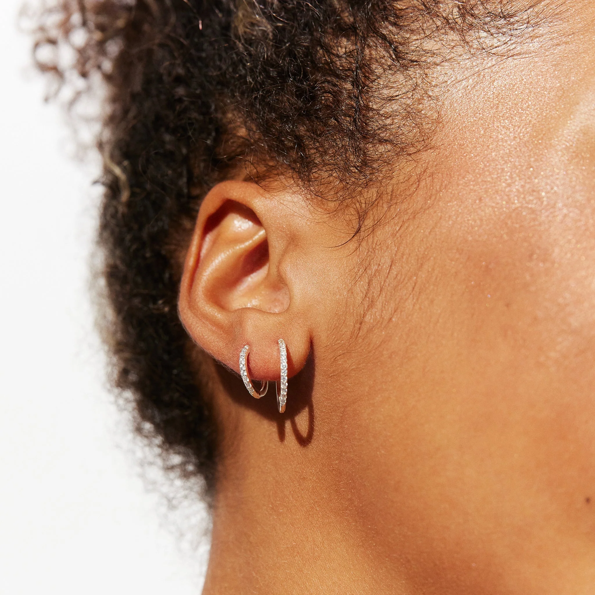 Pavé Hoop Earring Set - Image 6