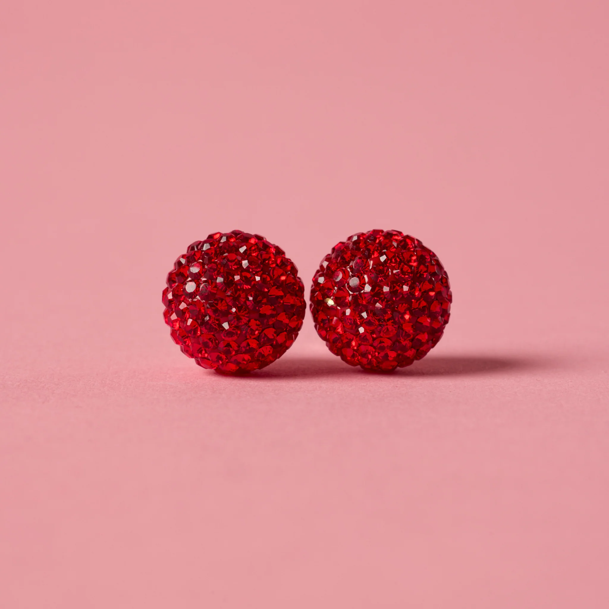 Red Velvet Sparkle Ball™ Stud Earrings - Image 4
