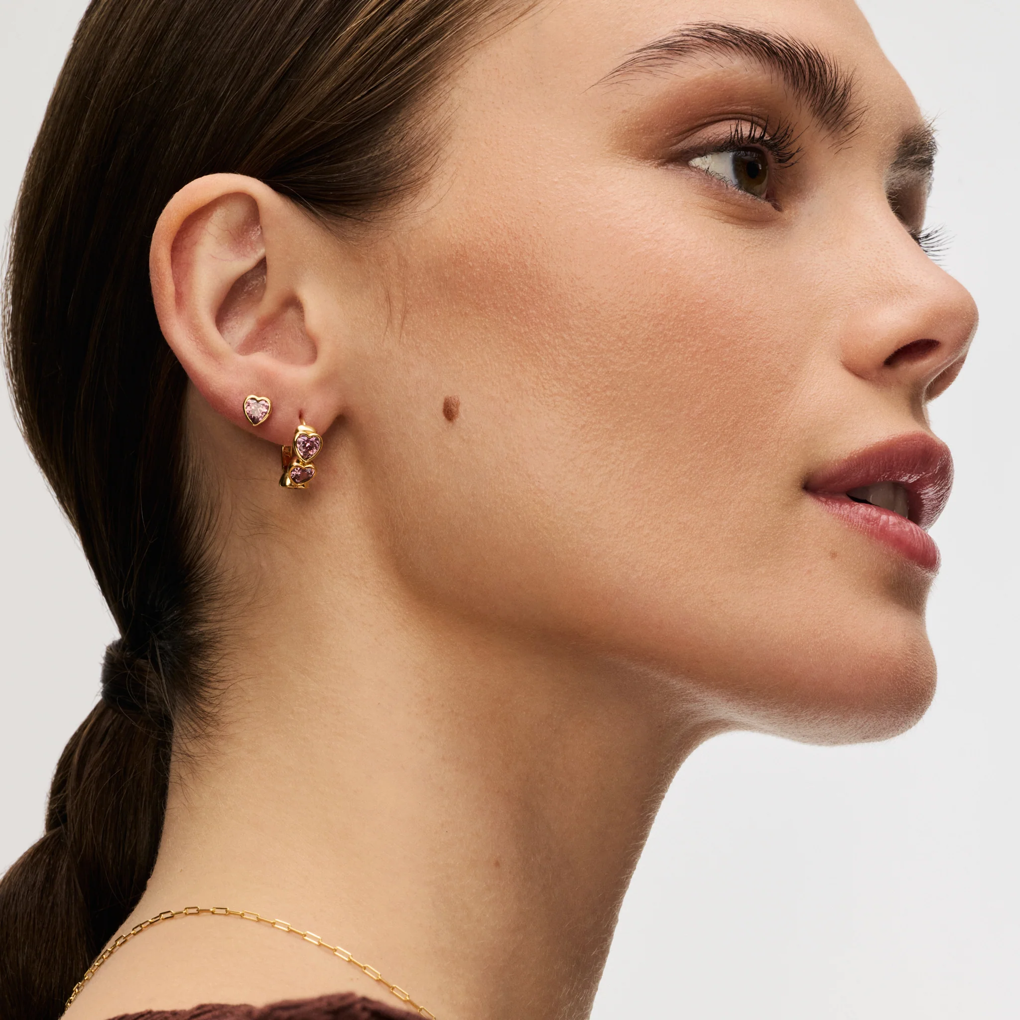Adore Bezel Stud Earrings - Image 6
