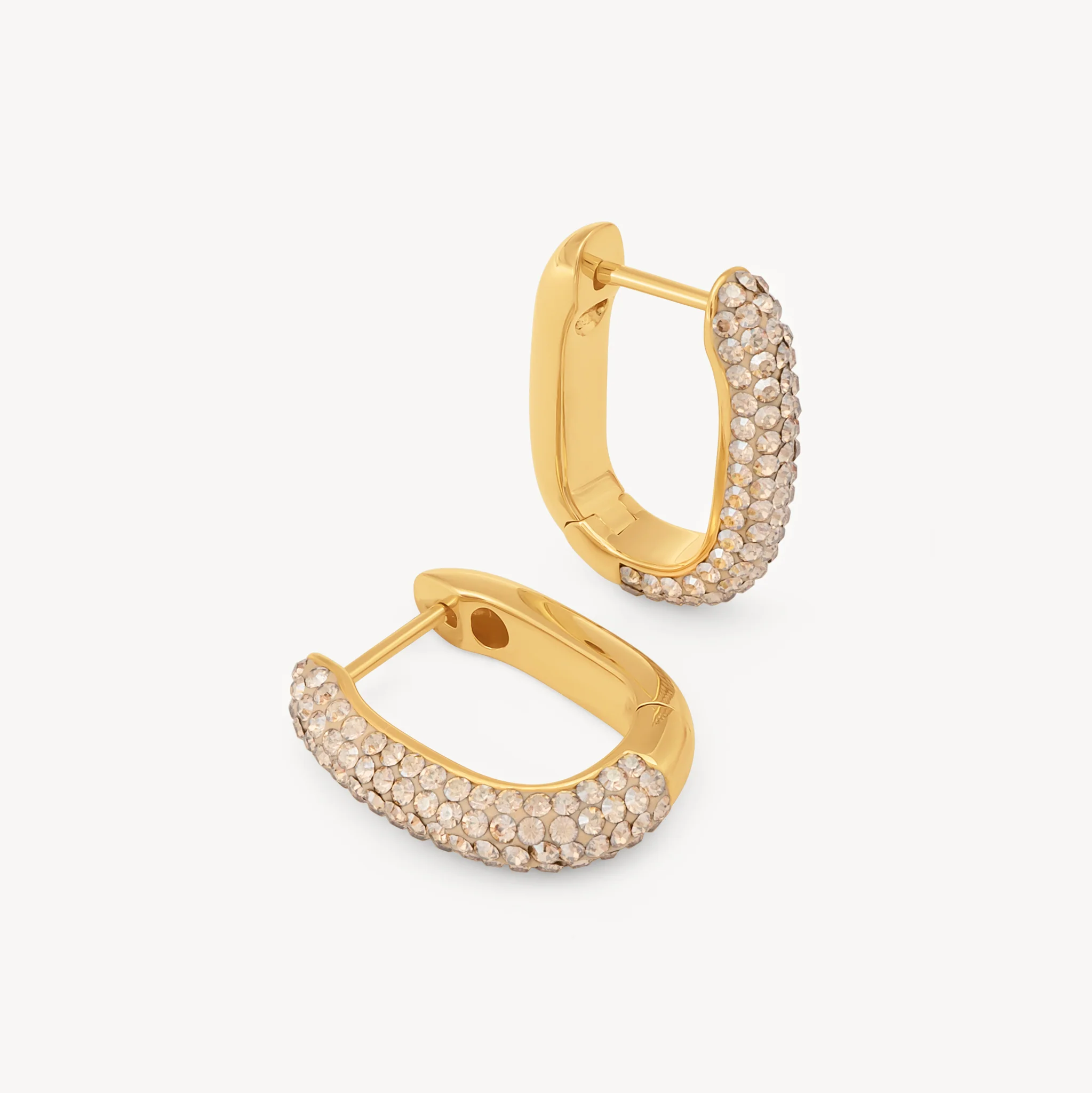 Reversible Sparkle Link Hoop Earrings - Image 2