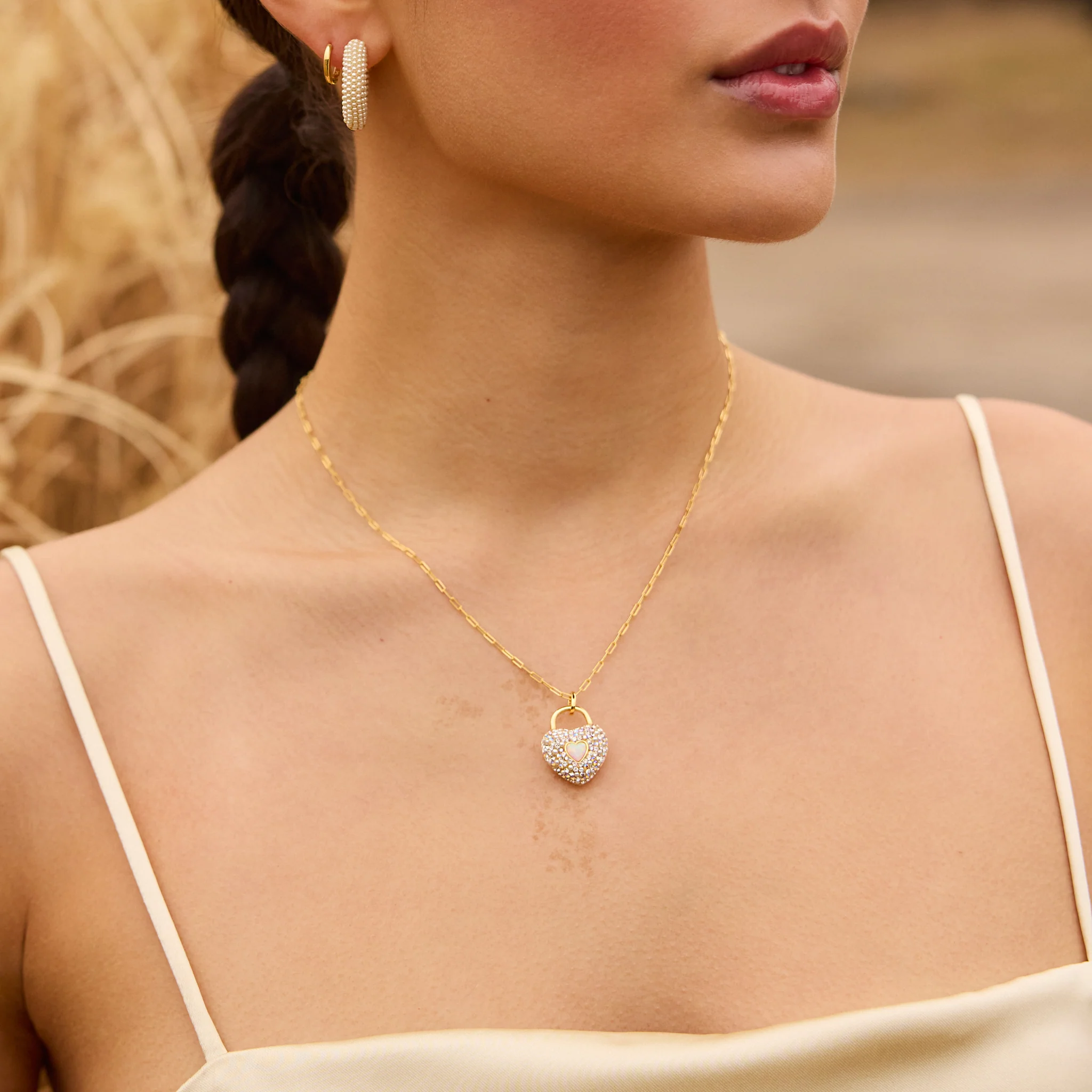 Sea Salt Sparkle Heart Charm - Image 2