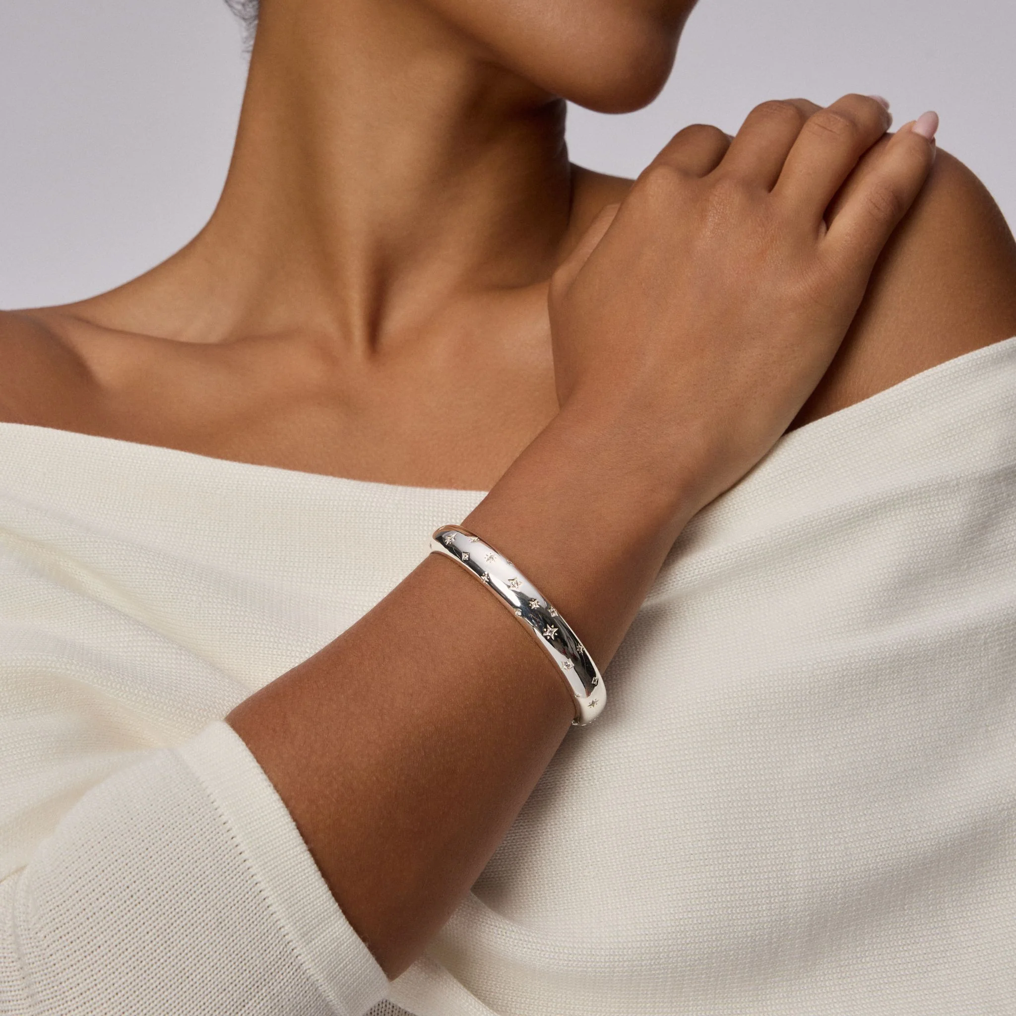 Starburst Sparkle Reversible Cuff Bracelet - Image 4